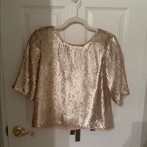 J. Crew Gold Sequin Blouse